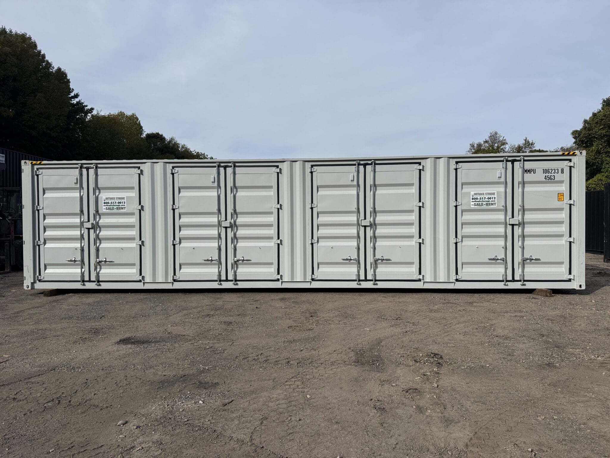 container 40 piedi high cube con 4 porte laterali – tenuta stagna, grigio container 40 piedi high cube con 4 porte laterali – tenuta stagna, grigio