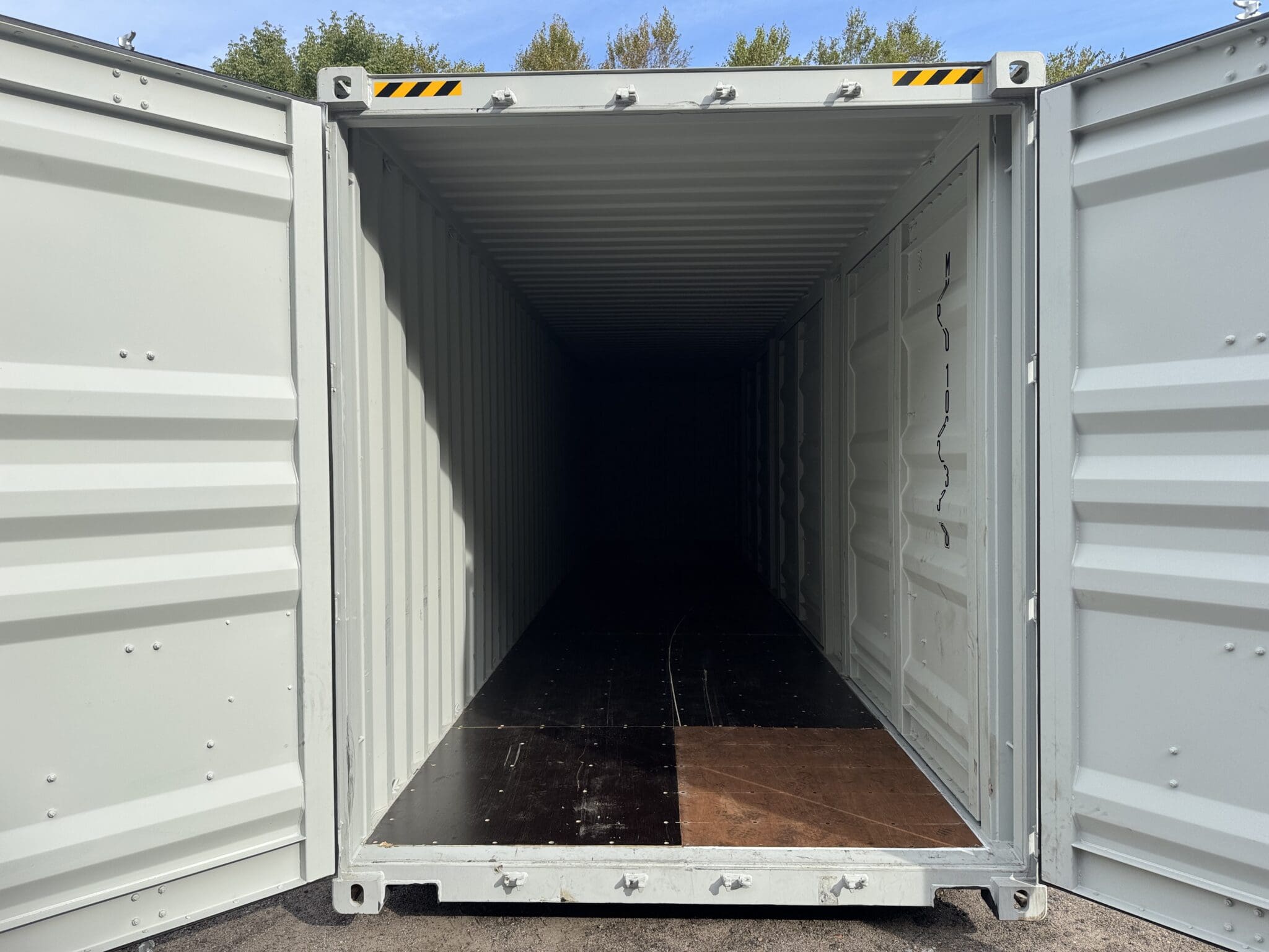 container 40 piedi high cube con 4 porte laterali – tenuta stagna, grigio container 40 piedi high cube con 4 porte laterali – tenuta stagna, grigio