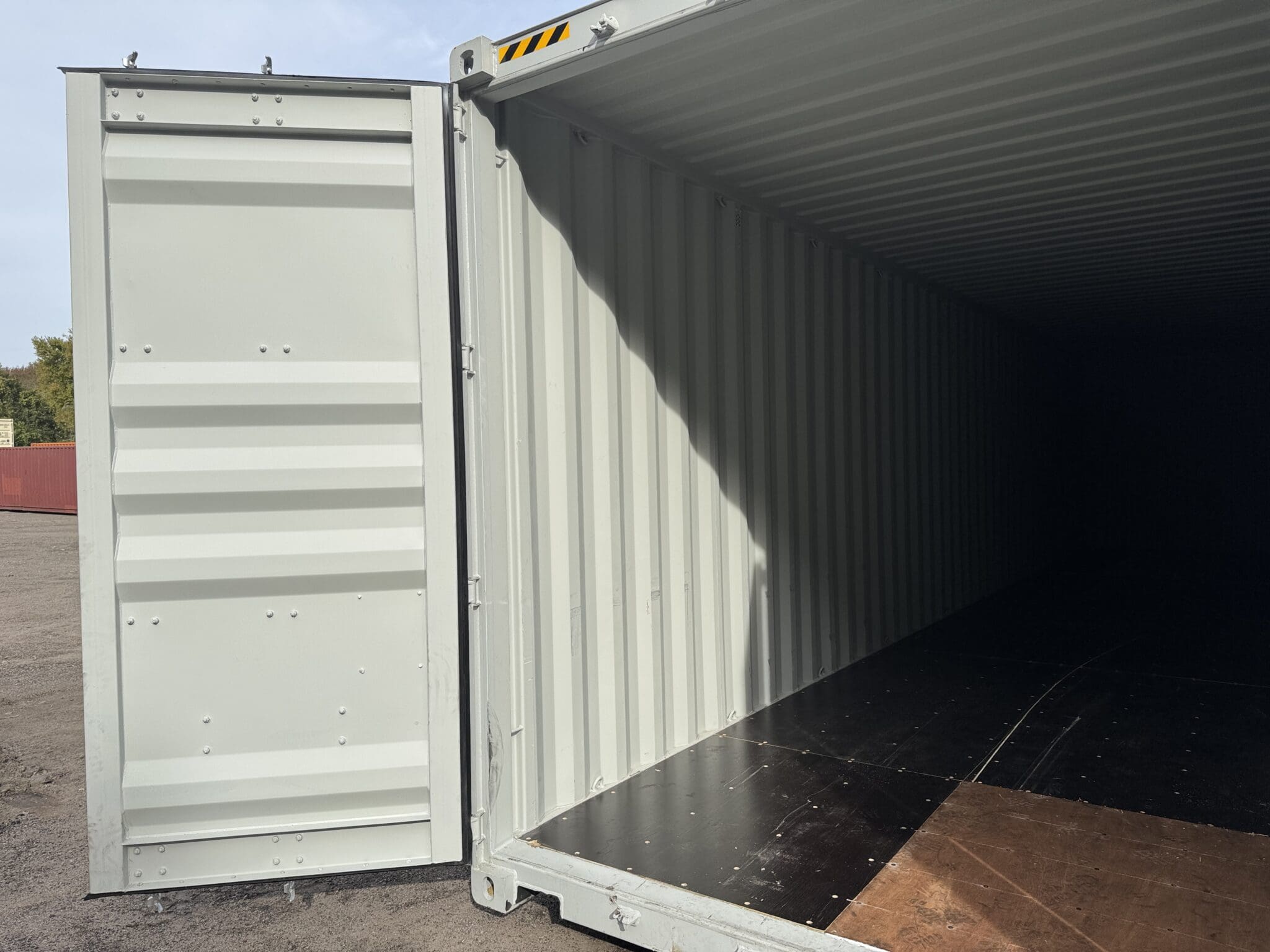container 40 piedi high cube con 4 porte laterali – tenuta stagna, grigio container 40 piedi high cube con 4 porte laterali – tenuta stagna, grigio