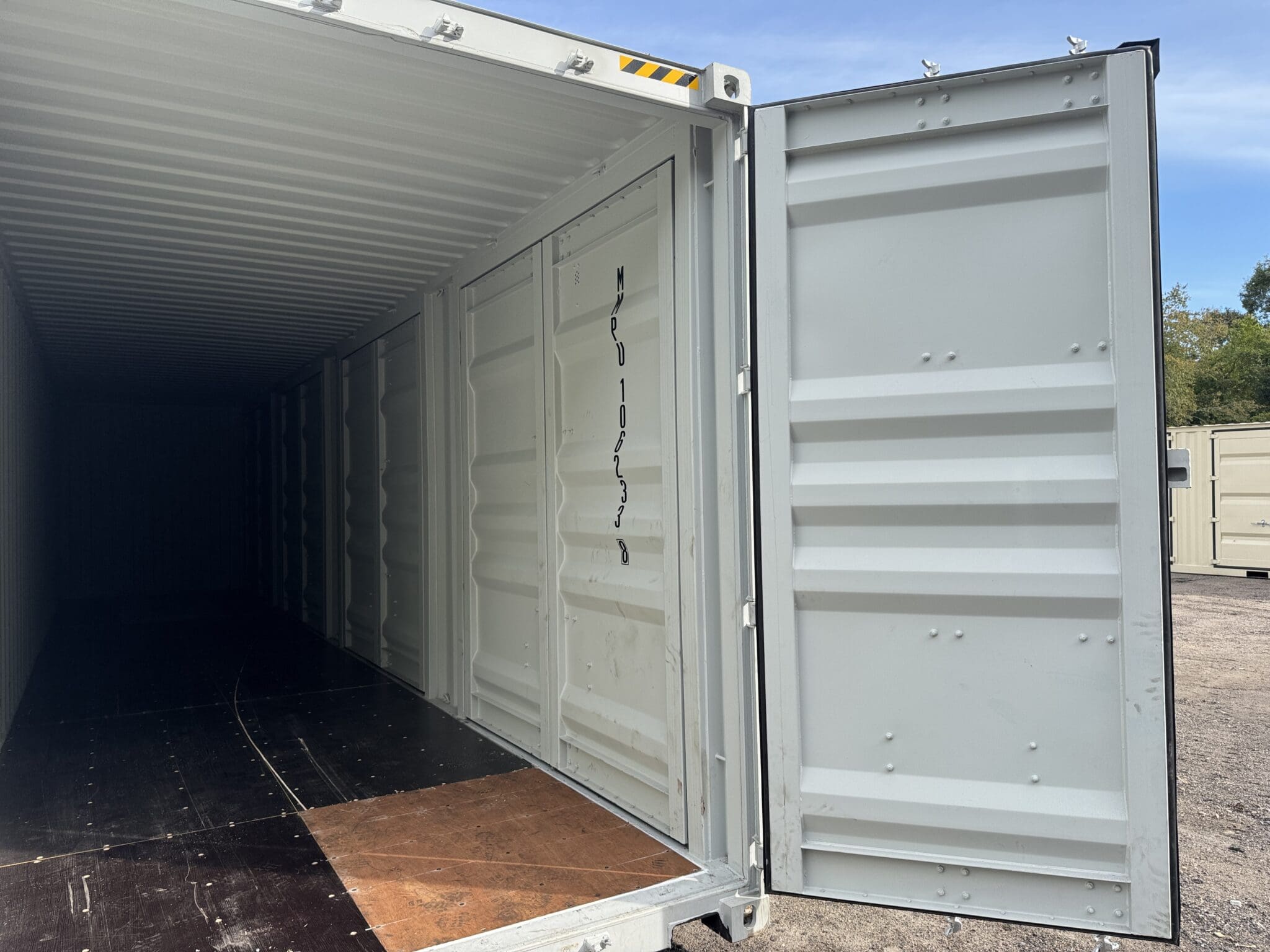 container 40 piedi high cube con 4 porte laterali – tenuta stagna, grigio container 40 piedi high cube con 4 porte laterali – tenuta stagna, grigio