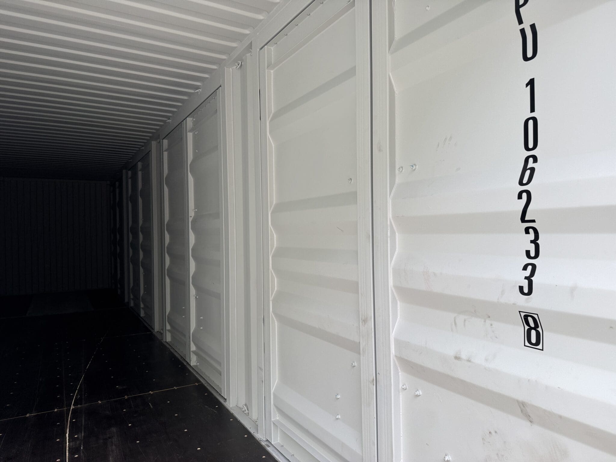 container 40 piedi high cube con 4 porte laterali – tenuta stagna, grigio container 40 piedi high cube con 4 porte laterali – tenuta stagna, grigio