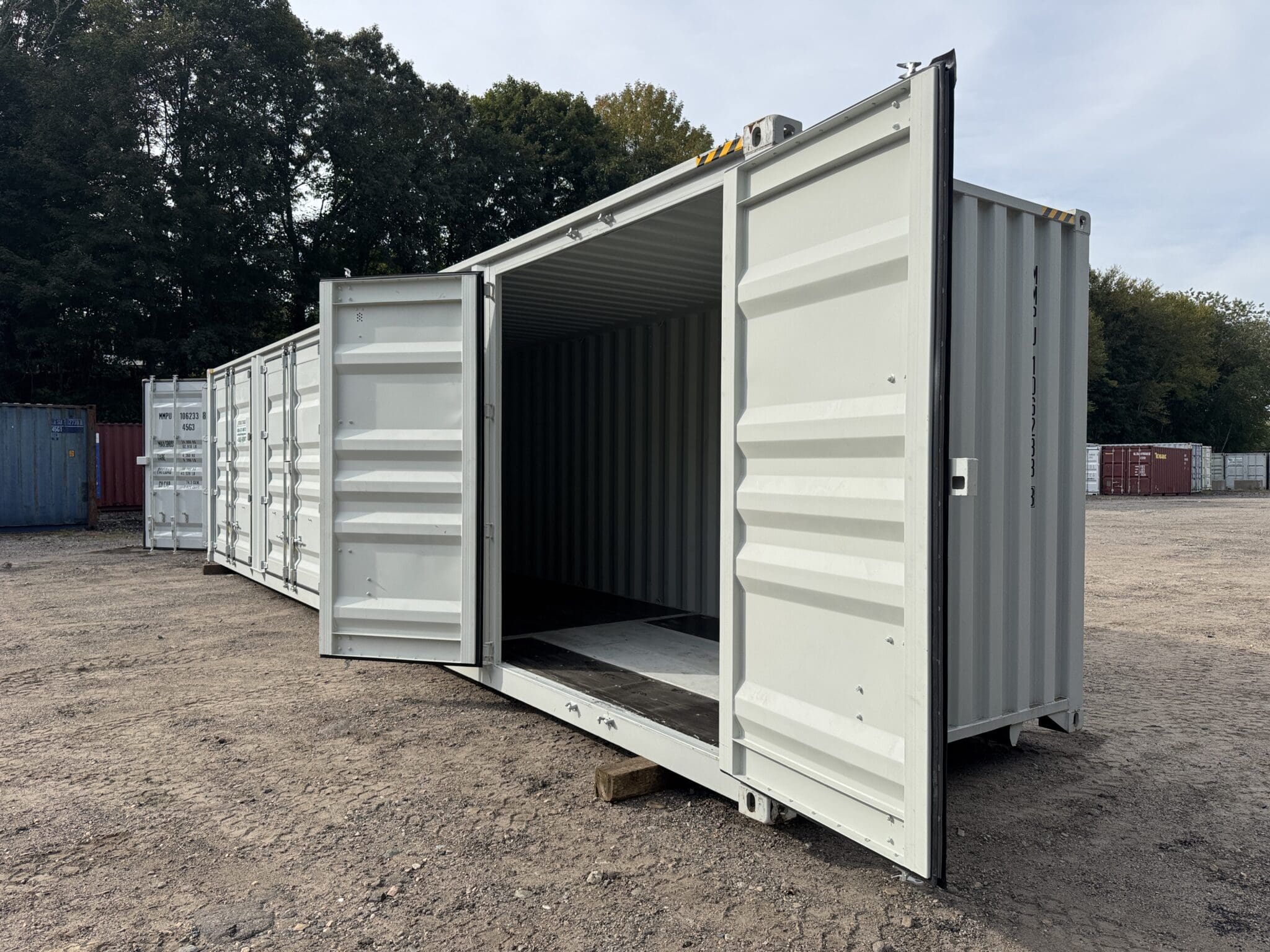 Container 40 Piedi High Cube con 4 Porte Laterali – Tenuta Stagna, Grigio – Image 2