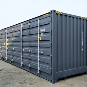 container 40 piedi open side high cube – lato completamente apribile, grigio