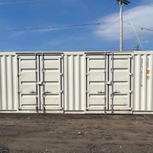 titre du produit: nuovo container marittimo 40 piedi hc con 4 porte laterali – tenuta stagna, colore beige