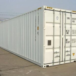 container marittimo 40 piedi high cube nuovo bianco, iso standard, certificato csc